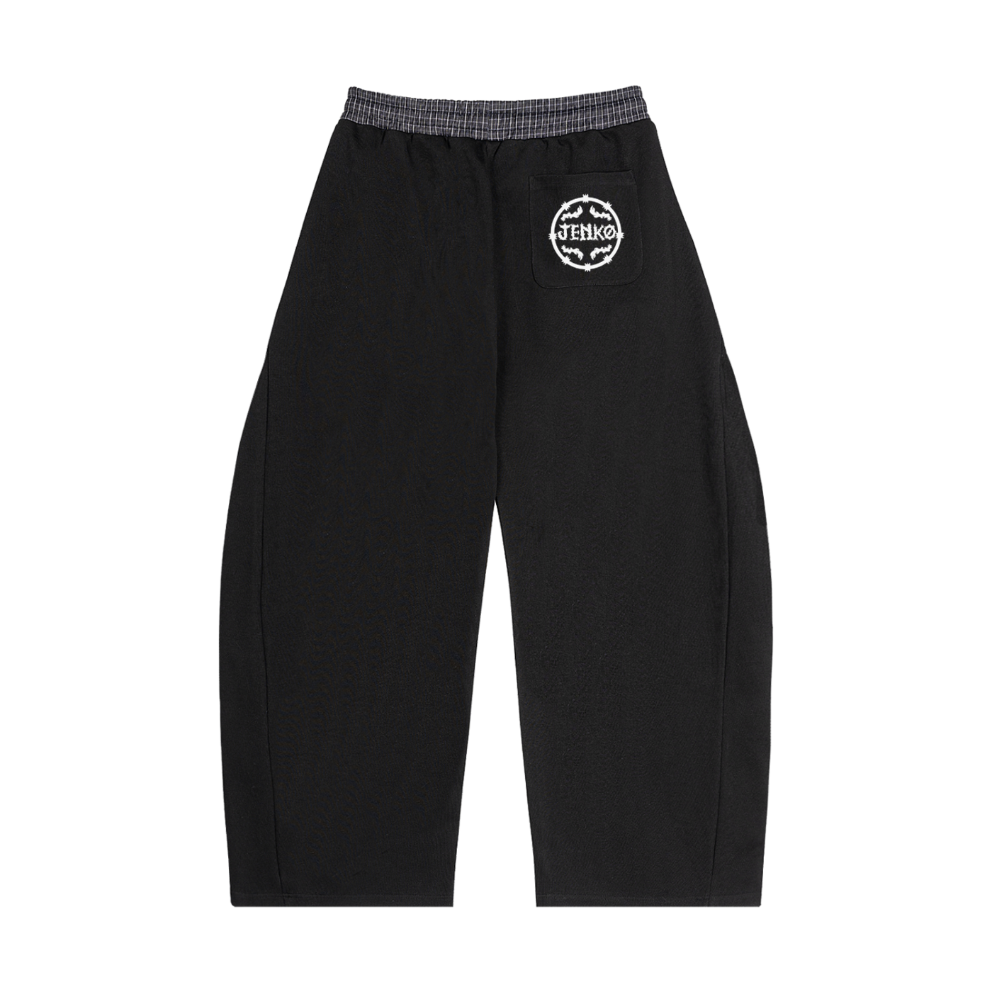 Plaid Waistband Barrel Sweatpants
