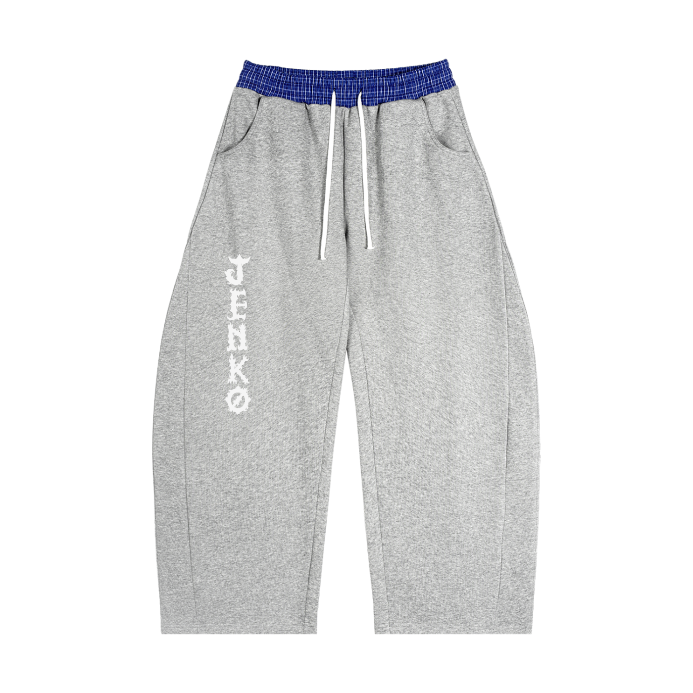 Plaid Waistband Barrel Sweatpants