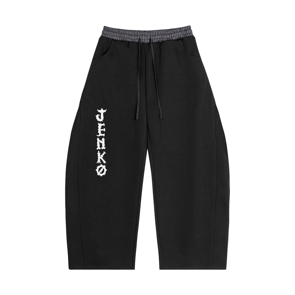 Plaid Waistband Barrel Sweatpants