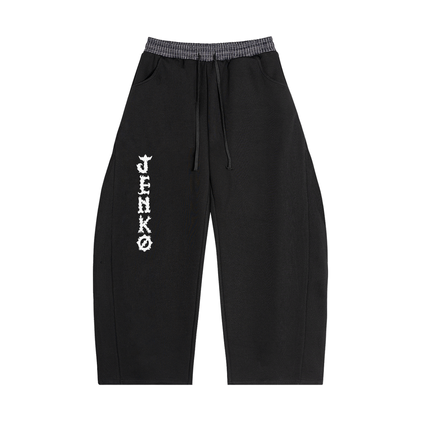 Plaid Waistband Barrel Sweatpants